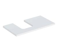 Placa de lavabo Geberit ONE, recortable a la izquierda, para lavabo sobre encimera en forma de cubeta, 90x3x47cm, 505.293.00., Color: lacado blanco mate - 505.293.00.2