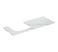 Placa de lavabo Geberit ONE, recortable a la izquierda, para lavabo sobre encimera, gres, 120x2x47cm, 505.135.00., Color: Aspecto de mÃÂ¡rmol blanco/mate - 505.135.00.1