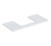 Placa de lavabo Geberit ONE, recortable en el centro, para lavabo de encimera, 105x3x47cm, 505.284.00., Color: lacado blanco mate - 505.284.00.2