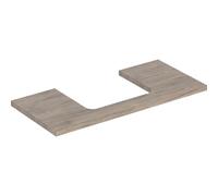 Placa de lavabo Geberit ONE, recortable en el centro, para lavabo de encimera, 105x3x47cm, 505.284.00., Color: Estructura de madera de nogal / melamina - CM