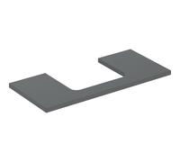 Placa de lavabo Geberit ONE, recortable en el centro, para lavabo de encimera, 105x3x47cm, 505.284.00., Color: lava lacada mate - CM