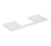 Placa de lavabo Geberit ONE, recortable en el centro, para lavabo de encimera, 120x3x47cm, 505.285.00., Color: lacado blanco de alto brillo - CM