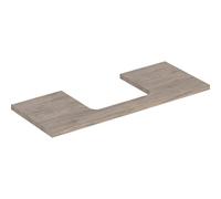 Placa de lavabo Geberit ONE, recortable en el centro, para lavabo de encimera, 120x3x47cm, 505.285.00., Color: Estructura de madera de nogal / melamina - 505.285.00.6
