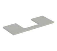 Placa de lavabo Geberit ONE, recortable en el centro, para lavabo de encimera, 120x3x47cm, 505.285.00., Color: gris lacado mate - 505.285.00.7