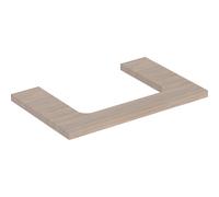 Placa de lavabo Geberit ONE, recortable en el centro, para lavabo de encimera, 75x3x47cm, 505.282.00., Color: Estructura de madera de roble / melamina - 505.282.00.5