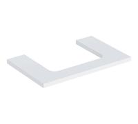 Placa de lavabo Geberit ONE, recortable en el centro, para lavabo de encimera, 75x3x47cm, 505.282.00.2, Color: lacado blanco mate
