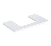Placa de lavabo Geberit ONE, recortable en el centro, para lavabo de encimera, 90x3x47cm, 505.283.00., Color: lacado blanco de alto brillo - 505.283.00.1