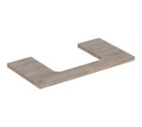 Placa de lavabo Geberit ONE, recortable en el centro, para lavabo de encimera, 90x3x47cm, 505.283.00., Color: Estructura de madera de nogal / melamina - 505.283.00.6