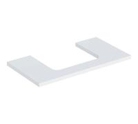 Placa de lavabo Geberit ONE, recortable en el centro, para lavabo de encimera, 90x3x47cm, 505.283.00., Color: lacado blanco mate - 505.283.00.2