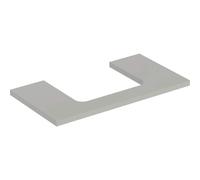 Placa de lavabo Geberit ONE, recortable en el centro, para lavabo de encimera, 90x3x47cm, 505.283.00., Color: gris lacado mate - 505.283.00.7