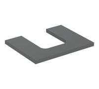 Placa de lavabo Geberit ONE, recortable en el centro, para lavabo de encimera en forma de cuenco, 60x3x47cm, 505.271.00., Color: lava lacada mate - 505.271.00.3