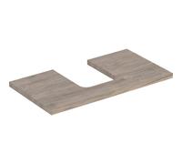 Placa de lavabo Geberit ONE, recortable en el centro, para lavabo de encimera en forma de cuenco, 75x3x47cm, 505.272.00., Color: Estructura de madera de nogal / melamina - 505.272.00.6