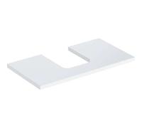 Placa de lavabo Geberit ONE, recortable en el centro, para lavabo de encimera en forma de cuenco, 75x3x47cm, 505.272.00.1, Color: lacado blanco de alto brillo