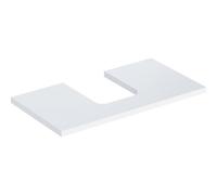Placa de lavabo Geberit ONE, recortable en el centro, para lavabo de encimera en forma de cuenco, 90x3x47cm, 505.273.00., Color: lacado blanco de alto brillo - 505.273.00.1