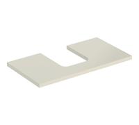 Placa de lavabo Geberit ONE, recortable en el centro, para lavabo de encimera en forma de cuenco, 90x3x47cm, 505.273.00.4, Color: gris arena lacado alto brillo