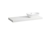 Placa de lavabo LAUFEN LANI, un corte a la derecha, 1185x495x65mm, H4046731122601, Color: Blanco mate