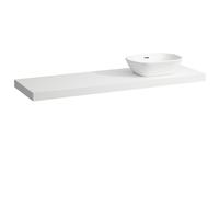 Placa de lavabo LAUFEN LANI, un corte a la derecha, 1570x495x65mm, H4046931122601, Color: Blanco mate