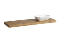 Placa de lavabo LAUFEN LANI, un corte a la derecha, 1570x495x65mm, H4046931122671, Color: Roble silvestre