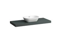 Placa de lavabo LAUFEN LANI, un recorte en el centro, 1185x495x65mm, H4046711122661, Color: Gris de tráfico