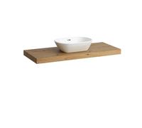 Placa de lavabo LAUFEN LANI, un recorte en el centro, 1185x495x65mm, H4046711122671, Color: Roble silvestre