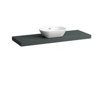 Placa de lavabo LAUFEN LANI, un recorte en el centro, 1370x495x65mm, H4046811122661, Color: Gris de tráfico