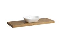 Placa de lavabo LAUFEN LANI, un recorte en el centro, 1370x495x65mm, H4046811122671, Color: Roble silvestre