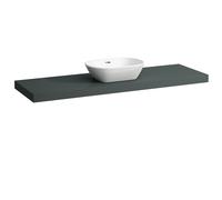 Placa de lavabo LAUFEN LANI, un recorte en el centro, 1570x495x65mm, H4046911122661, Color: Gris de tráfico