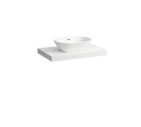 Placa de lavabo LAUFEN LANI, un recorte en el centro, 785x495x65mm, H4046511122601, Color: Blanco mate