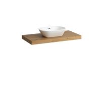 Placa de lavabo LAUFEN LANI, un recorte en el centro, 985x495x65mm, H4046611122671, Color: Roble silvestre