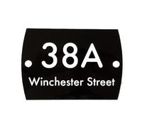 Placa de letrero de casa, personalizable, con número de casa, nombre de calle, tu dirección, hogar, hotel, puerta de acrílico moderno, de larga duración, letrero a medida