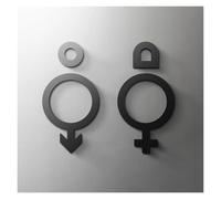 Placa de letrero inodoro material mate | Multicolor Ancho 18/20/25 cm Señalización Baño: Símbolos Hombres Y Mujeres(18,Width 18cm)