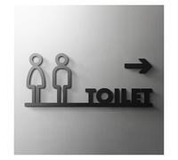Placa de letrero inodoro material mate | Multicolor Ancho 18/20/25 cm Señalización Baño: Símbolos Hombres Y Mujeres(10,Width 20cm)
