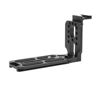 Placa de Liberación Rápida Cámara, Liberación Rápida Universal de metal en forma de L con montaje de zapata para cámara SLR de cabeza esférica hidráulica, soporte de Batería Cámara L(Negro)