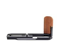 Placa de liberación rápida de madera y metal con agarre de mano en forma de L, soporte para cámara Nikon Z FC, placa L, agarre mejorado (negro)