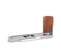 Placa de liberación rápida de madera y metal con agarre de mano en forma de L, soporte para cámara Nikon Z FC, placa en L, agarre mejorado (plata)