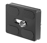 Placa de liberación rápida fácil de fijar para trípode, almohadilla de goma antideslizante, placa QR de aluminio para viajes y fotografía al aire libre, accesorio de fotografía de viaje