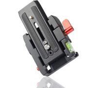Placa de liberación rápida P200 - Placa base de aleación de aluminio para trípode de cámara con adaptador de abrazadera QR de 1/4" y 3/8"