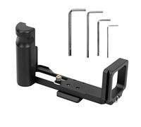 Placa de liberación rápida para cámara en forma de L, aleación de aluminio, soporte en L, placa de liberación rápida, empuñadura de disparo vertical para Sony RX100/II/III/IV/V/VI (negro)(Negro)