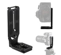 Placa de liberación rápida vertical de aluminio en forma de L para cabezal de bola de trípode con tornillo de 1/4 pulgadas para cámara Manfrotto DJI Zhiyun Canon, Nikon, Sony cámara sin espejo