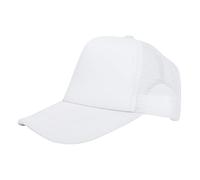 Placa de luz de color sólido para exteriores bordada para hombres y mujeres, sombrero de conductor de camión, red de sombrero, visera, blanco, M