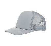 Placa de luz de color sólido para exteriores bordada para hombres y mujeres, sombrero de conductor de camión, red de sombrero, visera, gris, M