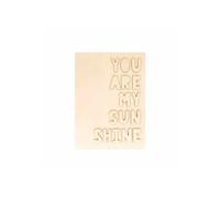 Placa de madera - ARTEMIO - Eres mi rayo de sol - 18 x 25 cm - Beige - Interior