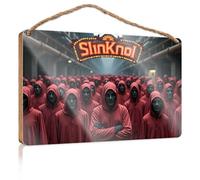 Placa de madera con cita «Sleek Shadows: The Haunting World Of Slinknol» Wooded Sign para decoración de piscina, decoración de casa (20 x 30 cm)