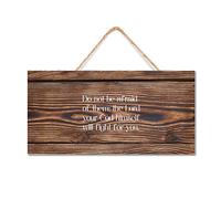Placa de madera con texto en inglés «Do Not Be Afraid of Them; The Lord Your God» (El Señor Tu Dios), estilo retro desgastado, 5 x 10 pulgadas, hecho a mano, idea de regalo, idea de regalo inspiradora