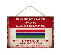 Placa de madera para pared de estacionamiento para gambianos, bandera del estado, letrero de madera para viajes, deportes, bandera nacional, regalos náuticos, decoración de pared, letreros de madera