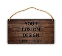 Placa de madera personalizada para colgar, decoración de tablero de madera para la familia, fecha de nombre, letrero rústico para el hogar, cocina, arte de pared