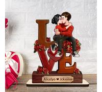 Placa de madera personalizada You and Me We Got This Couples, con nombres personalizados para el día de San Valentín, letrero de madera para escritorio, día de San Valentín, aniversario, regalos de