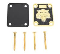 Placa de Mástil de Guitarra Eléctrica, Reemplazo de Placa Protectora de Mástil de Guitarra de Aleación de Zinc de 4 Orificios para Piezas de bajo de Jazz de Guitarra, Accesorio