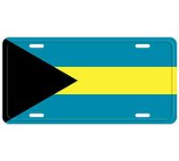 Placa de matrícula con bandera de Bahamas, 15,2 x 30,5 cm