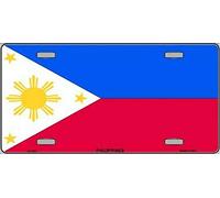 Placa de matrícula con bandera de Filipinas, 15 x 30 cm
